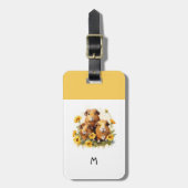 Guinea Schweine Niedliche Haustiere Mit Monogramm Gepäckanhänger (Vorderseite vertikal)