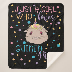 Guinea Schweine   Nur ein Mädchen, das Guinea Lieb Sherpadecke