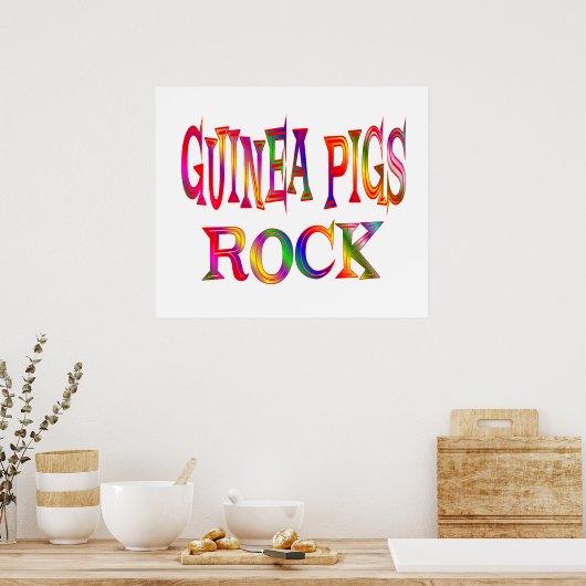 Guinea Schweine Rock Poster (Küche)