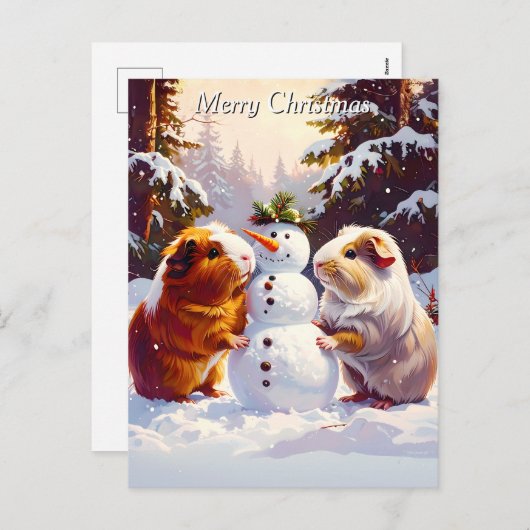 Guinea Schweine & Schneemann Weihnachten (Vorne/Hinten)