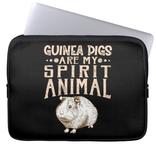 Guinea Schweine sind mein Geist Tier Laptopschutzhülle (Vorderseite)