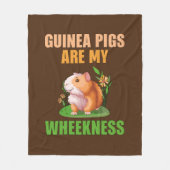 Guinea Schweine sind meine Mühe auf Braun Fleecedecke (Vorderseite)
