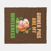 Guinea Schweine sind meine Mühe auf Braun Fleecedecke (Vorderseite (Horizontal))