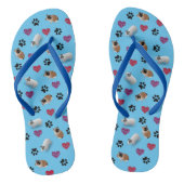 Guinea Schweine über Flip Flops Badesandalen (Fußbett)