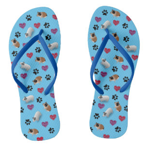 Guinea Schweine über Flip Flops Badesandalen