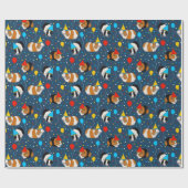 Guinea Schweine und Balloons Gemustert zum Geburts Geschenkpapier (Flach)