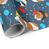 Guinea Schweine und Balloons Gemustert zum Geburts Geschenkpapier (Rolleneckpunkt)