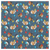 Guinea Schweine und Balloons Gemustert zum Geburts Stoff (Muster)