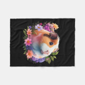 Guinea Schweine und Blume Fleecedecke (Vorderseite (Horizontal))