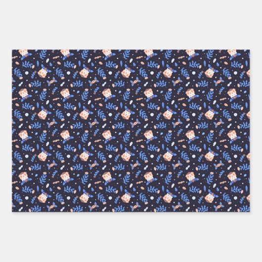 Guinea Schweine und Capybara festliche Muster Set Geschenkpapier Set (Vorderseite)