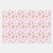 Guinea Schweine und Capybara Muster Set von drei Geschenkpapier Set (Vorderseite)