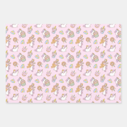 Guinea Schweine und Capybara Muster Set von drei Geschenkpapier Set (Vorderseite)