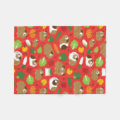 Guinea Schweine und ihre Leckereien Fleecedecke (Vorderseite (Horizontal))