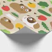 Guinea Schweine und ihre Leckereien Geschenkpapier (Ecke)