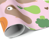 Guinea Schweine und ihre Leckereien Geschenkpapier (Rolleneckpunkt)