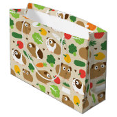 Guinea Schweine und ihre Leckereien Große Geschenktüte (Rückseite Schrägansicht)