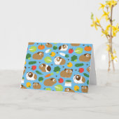 Guinea Schweine und ihre Leckereien Karte (Gelbe Blume)