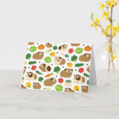 Guinea Schweine und ihre Leckereien Karte (Gelbe Blume)