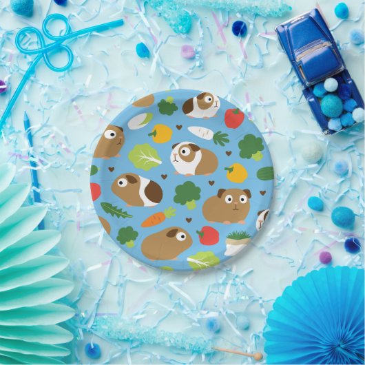 Guinea Schweine und ihre Leckereien Pappteller (Party)