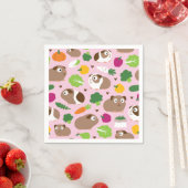 Guinea Schweine und ihre Leckereien Serviette (Beispiel)