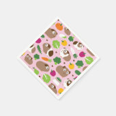 Guinea Schweine und ihre Leckereien Serviette (Ecke)