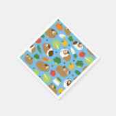 Guinea Schweine und ihre Leckereien Serviette (Ecke)