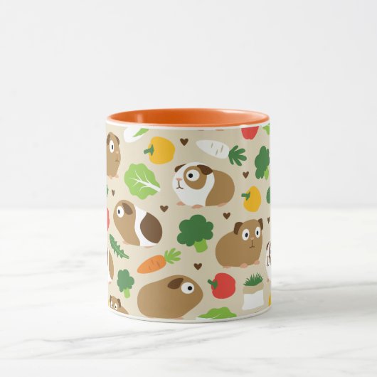 Guinea Schweine und ihre Leckereien Tasse (Zentrum)