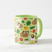 Guinea Schweine und ihre Leckereien Tasse (VorderseiteRechts)