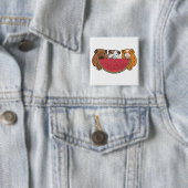 Guinea Schweine und Wassermelone Illustration Button (Beispiel)