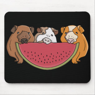 Guinea Schweine und Wassermelone Illustration Mousepad