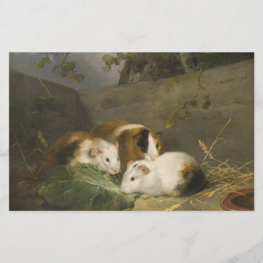 Guinea Schweine (von George Morland) Briefpapier (Vorderseite)