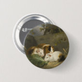 Guinea Schweine (von George Morland) Button (Vorne & Hinten)