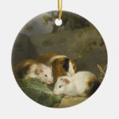 Guinea Schweine (von George Morland) Keramik Ornament (Vorne)