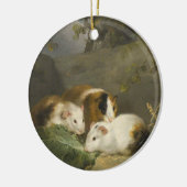 Guinea Schweine (von George Morland) Keramik Ornament (Links)