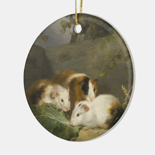 Guinea Schweine (von George Morland) Keramik Ornament (Links)