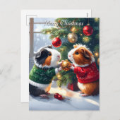 Guinea Schweine & Weihnachtsbaum Weihnachten (Vorne/Hinten)