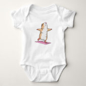 Guinea Schweine Yoga Medizin Fitness Baby Strampler (Vorderseite)