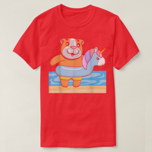 Guinea Schweinefleisch am Strand, Urlaub Urlaub Va T-Shirt (Design vorne)