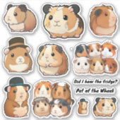 Guinea Schweinefleisch aus dem Rad, Guinea Schwein Aufkleber (Vorderseite)