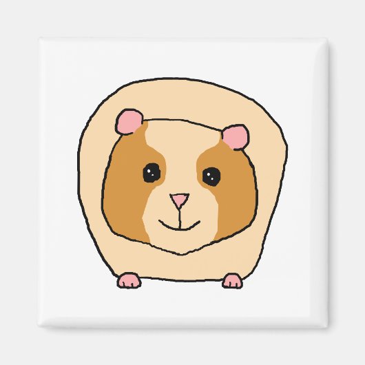 Guinea Schweinefleisch Cartoon. Magnet (Vorne)