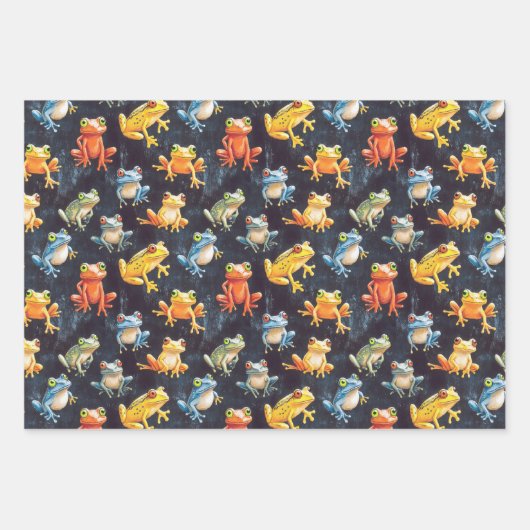 Guinea Schweinefleisch, Frosch und Fischkreide Zei Geschenkpapier Set (Vorderseite 2)