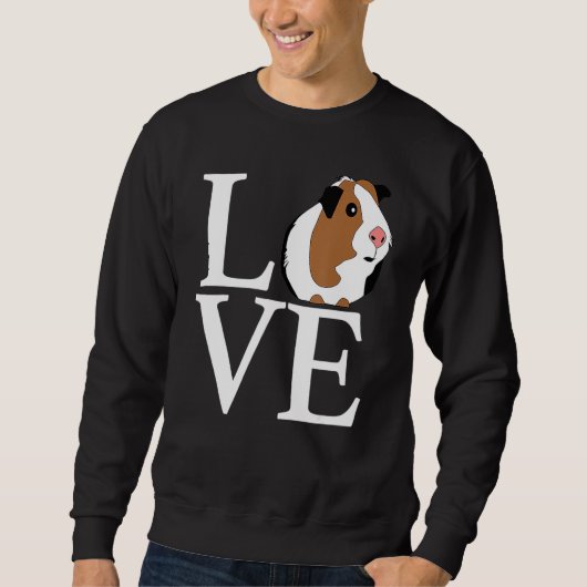 Guinea Schweinefleisch Guinea Liebe Sweatshirt (Vorderseite)
