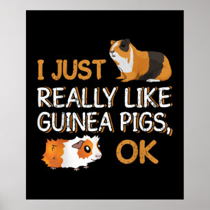 Guinea Schweinefleisch Ich mag Guinea Schwein Ei Poster