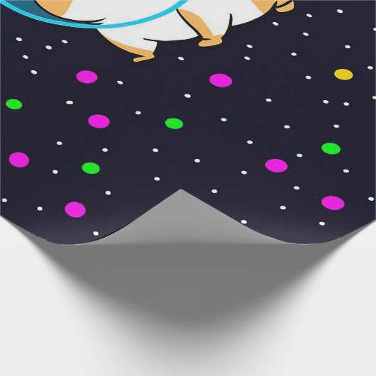 Guinea Schweinefleisch im Weltraum Einzigartiges G Geschenkpapier (Ecke)