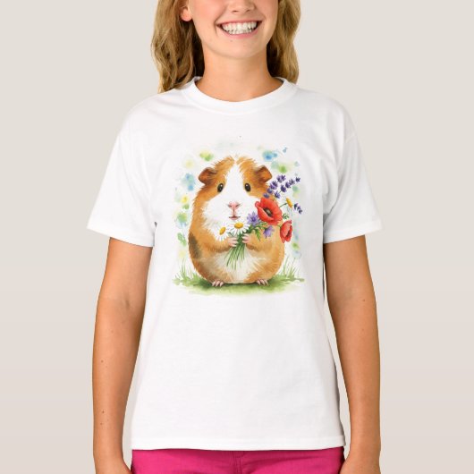 Guinea Schweinefleisch, Kavia, Marsch, Blume T - S T-Shirt (Vorderseite)