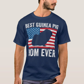 Guinea Schweinefleisch Mama Amerikanische Flagge S T-Shirt