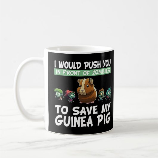 Guinea Schweinefleisch Mama Vater Funny Piggy Love Kaffeetasse (Links)