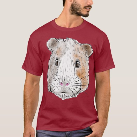 Guinea Schweinefleisch Matching Niedlich Furry Pot T-Shirt (Vorderseite)