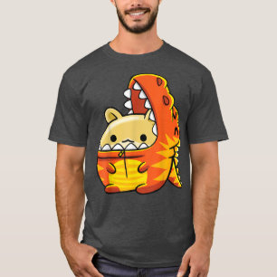 Guinea Schweinefleisch mit Rex Dinosaurier Golden T-Shirt