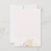 Guinea Schweinefleisch mit rosa Bow Personalisiert Einladung (Rückseite)